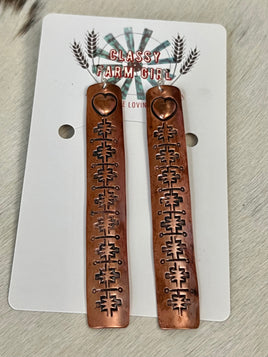 DeVanna R Willie Copper Earrings