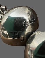 
              Michelle Jameson Bright Silver Graduated Handmade Saucer & Fluted Bead Necklace
            