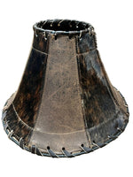 
              Cowhide & Leather Lampshade-Medium
            