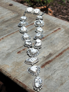 Darrin Livingston White Buffalo Lariat & Earrings