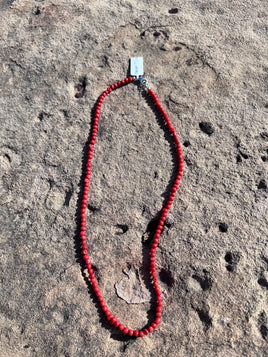 Italian Coral SS Necklace