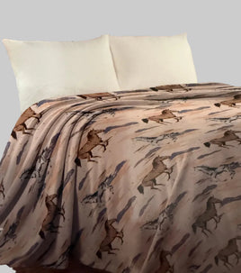Mia Horses Throw Blanket