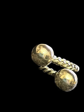Twist Rope Ball Bypass Ring