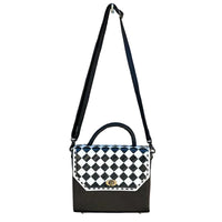 
              Checker Tooled Leather Crossbody Bag
            