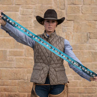 
              Fringe Twilly- Kingman Turquoise
            