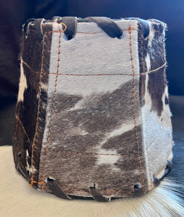 Cowhide & Leather Lampshade-X Small