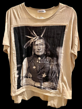 I Love Linen Iron White Man Distressed Tee