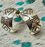 
              Nova Shirley Stamped Hoop Earrings
            