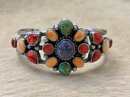Veronica Benally Multi Stone Cluster Cuff