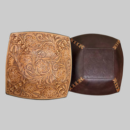 Tooled Leather Bowl