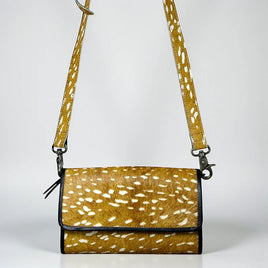 Axis Print Cowhide Wallet Crossbody