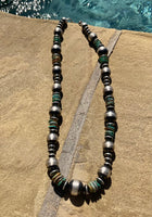 
              Chimney Butte Pearl, Saucer & Turquoise Nugget Necklace
            