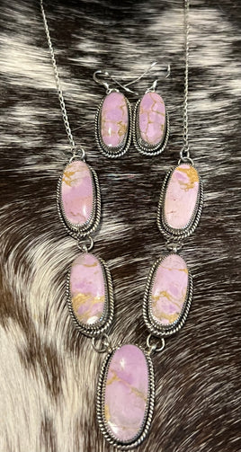 Joe Begay Phosphosiderite Lariat & Earrings