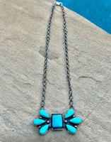 
              M Begay Kingman Cluster Necklace
            