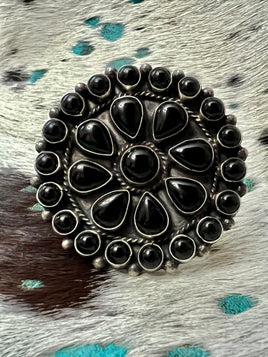 Devin Brown Black Onyx Cluster Ring