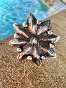 Juanita McDonald Long Starburst Stamped Ring