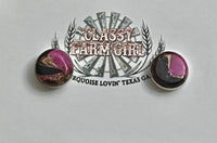 
              Dahlia Rose Round Stud Earrings
            