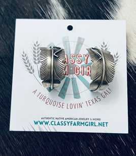Chris Charley Feather Hoop Earrings