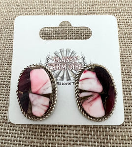 Gabrielene Jim Dahila Rose Post Earrings