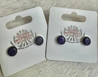 
              Charoite Round Stud Earrings
            