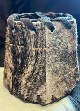 Cowhide & Leather Lampshade-X Small