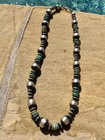 
              Chimney Butte Pearl, Saucer & Turquoise Nugget Necklace
            