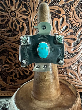 Thunderbird with Kingman Turquoise Ring