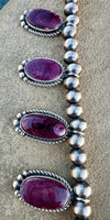 
              Pansy Johnson Purple Spiny Cluster Lariat & Earrings
            