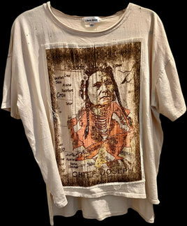 I Love Linen Chief Joseph Distressed Tee