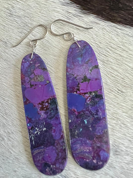 Purple Mojave Slab Earrings