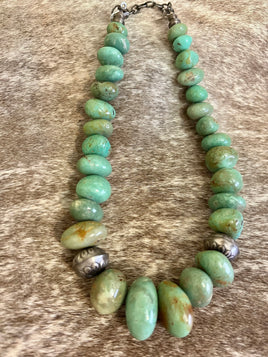 Daniel Coriz Neveda Turquoise Nugget & Handmade Pearl Necklace