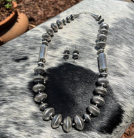
              Sharon Cooley Nez Barrel & Saucer Bead Necklace & Earrings
            