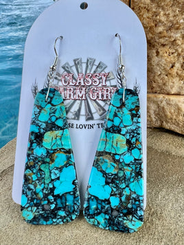 Jameson Pete Turquoise Slab Earrings