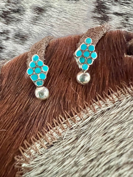 Devon Quam Zuni Sleeping Beauty Stud Earrings