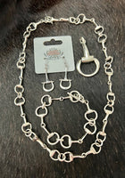 
              Horse Snaffle Sterling Silver Necklace, Pendant, Bracelet, & Earrings
            