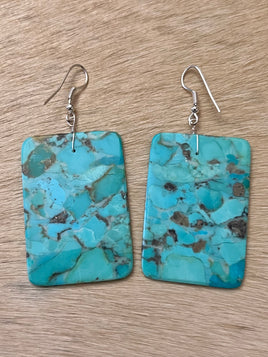 Jameson Pete Turquoise Slab Earrings