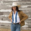 
              Fringe Twilly-Navy Buck Stitch
            