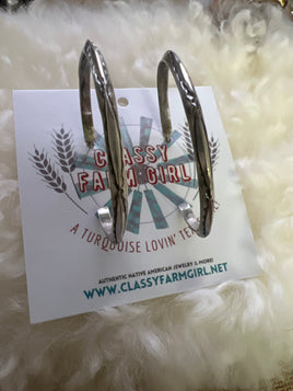 Stamped Hoop Earrings