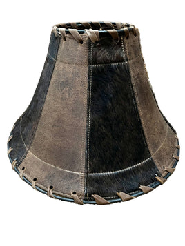 Cowhide & Leather Lampshade-Medium