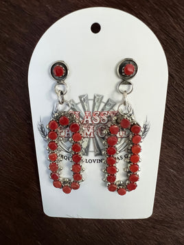 Marlon Quam Zuni Coral Dangle Earrings