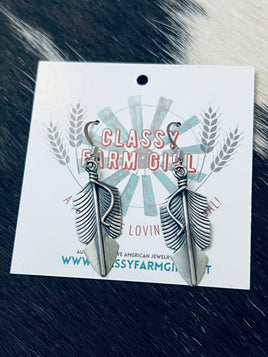 Chris Charley Feather S Hook Earrings