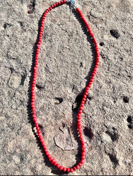Italian Coral SS Necklace