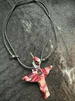 
              Matt Mitchell Dahlia Rose Hummingbird Fetish Leather Adjustable Necklace
            