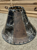 
              Cowhide & Leather Lampshade-Medium
            