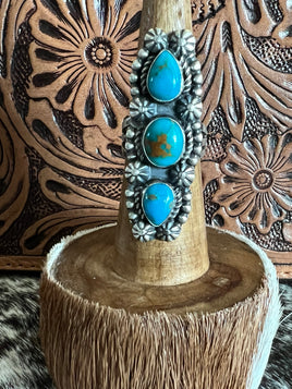 Jeff James Sonoran 3 Stone Ring