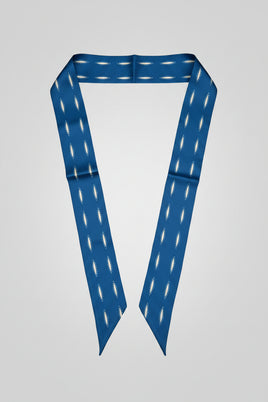 Fringe Twilly-Navy Buck Stitch
