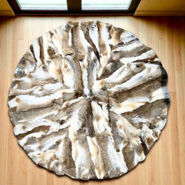 Rabbit Hide Round Carpet