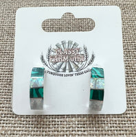 
              Gilbert Kanesta Half Hoop Opal Earrings
            