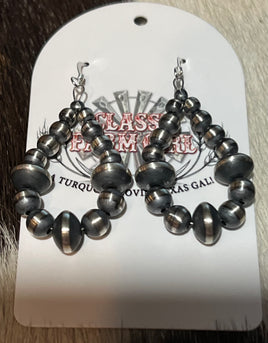 Theresa Belone Pearl & Saucer Hoop Earrings