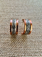 
              Landon Secatero Copper & Sterling Silver Hoop Earrings
            